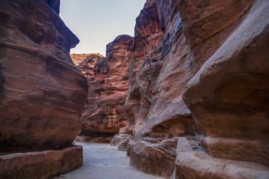 Al Khazneh mezarı inanılmaz ve mistik bir görünüm. Petra, Ürdün hazine mezarı-görüntü, seçici odak