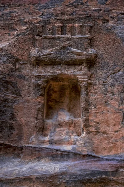 Niewiarygodne Mistyczne Spojrzenie Grób Khazneh Skarb Skarbu Petra Jordania Wizerunek — Zdjęcie stockowe