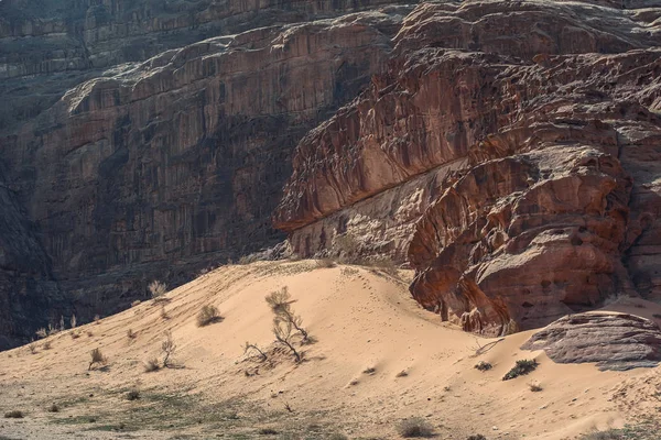 Ürdün Çölünde Wadi Rum Inanılmaz Manzara Wadi Rum Vadisi Olarak — Stok fotoğraf