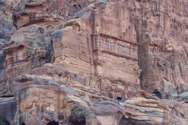 Unayshu Mezarı, Petra Unesco Dünya Mirası, seçici odak, Ürdün - görüntüler