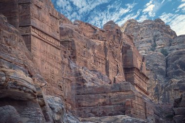 Unayshu Mezarı, Petra Unesco Dünya Mirası, seçici odak, Ürdün - görüntüler