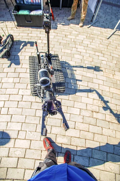Amerikaanse Militaire Robot Ontwikkeld Voor Uitwisseling Van Mijnen Tentoonstelling Hoofdstad — Stockfoto