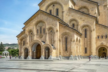 01/05/2019 Tiflis, Gürcistan, Tiflis Kutsal Teslis Katedrali olarak bilinen Sameba, Gürcü Ortodoks Kilisesi'nin ana katedralidir.