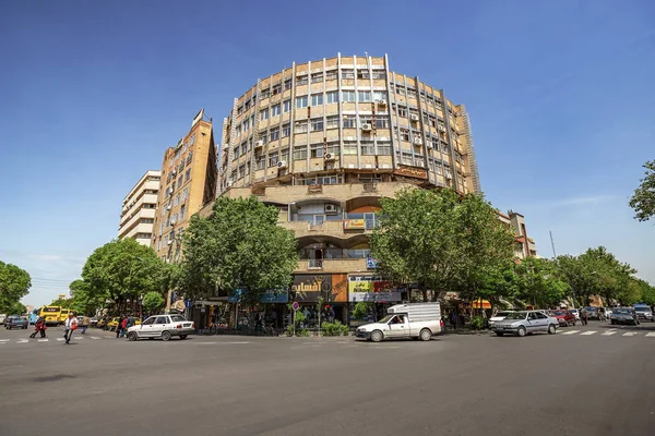 2019 Tabriz Iran Sunny Streets Iranian City North Corner Building — Stock Photo, Image
