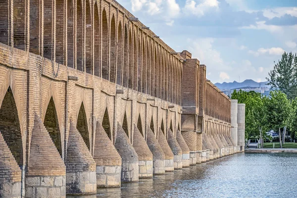 Siosepol Bron Isfahan Dubbel Däck Bågar Även Känd Som Allah — Stockfoto