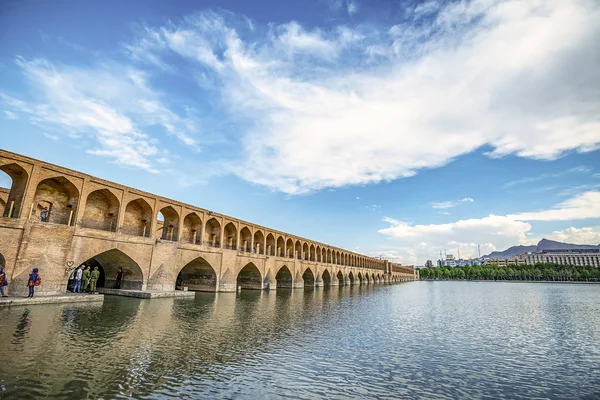 Siosepol Brug Isfahan Van Double Deck Bogen Ook Bekend Als — Stockfoto