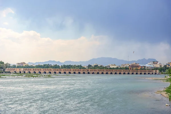 Siosepol Bridge Isfahan Double Deck Arches Also Known Allah Verdi — Stock Photo, Image