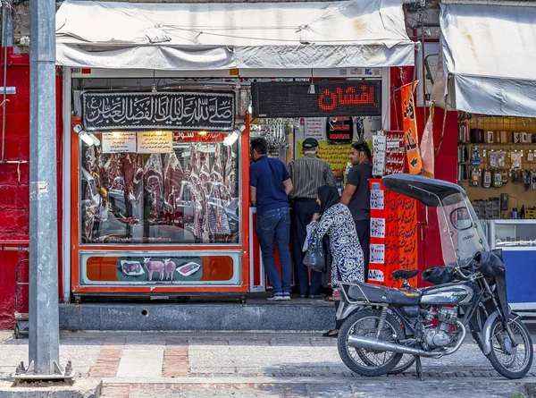 2019 Shiraz Fars Provinceiran Uma Loja Carne Vaca Carneiro Rua — Fotografia de Stock