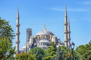 İstanbultürkiye, Sultan Ahmet Camii camiinin yakından görünümünde. Ayrıca Sultanahmet Camii olarak