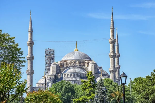 Estambul Turquía Vista Cerca Mezquita Sultan Ahmet Camii También Conocida — Foto de Stock