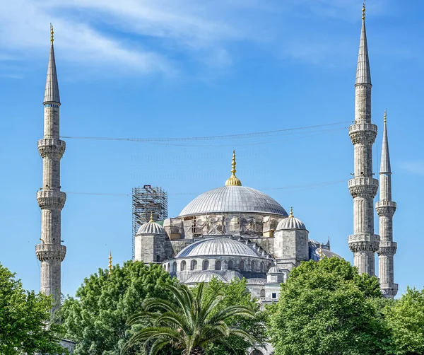 Istanbulturkey Close View Sultan Ahmet Camii Mosque Also Khown Blue Royalty Free Stock Images
