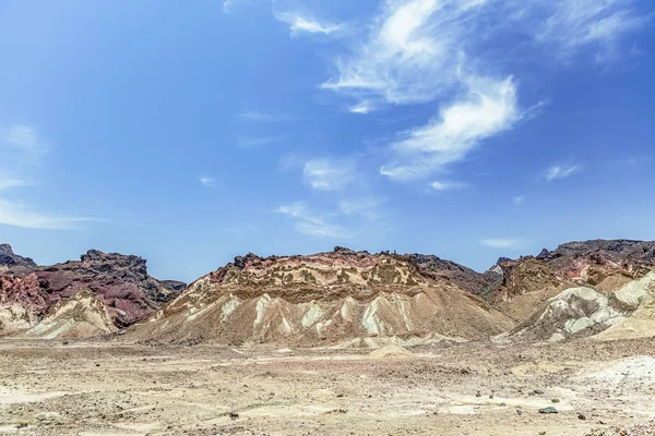 Otrolig Och Färgstark Salt Rock Vid Kusten Persiska Viken Hormuz — Stockfoto