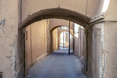  eski kerpiç Yezd şehrinin dar sokak da dünyanın en eski settlments olarak bilinen.