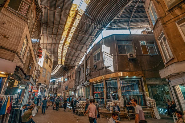 2019 Teherán Teherán Tartomány Irán Zsúfolt Utcáin Teherán Grand Bazaar — Stock Fotó