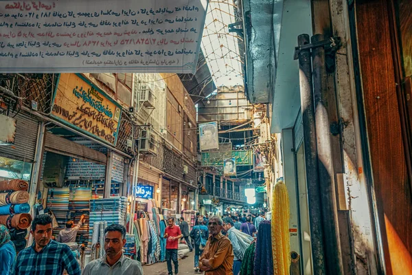 2019 Teheran Provinz Teheran Iran Überfüllte Straßen Des Großen Basars — Stockfoto