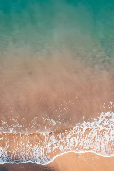 Sea Aerial View Top Uitzicht Verbazingwekkende Natuur Achtergrond Azuurblauwe Strand — Stockfoto