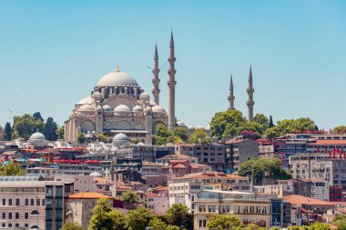 26.05.2019 İstanbul, Sultan Ahmet Camii olarak da bilinen Sultan Camii'ne standart ve turistik bir bakış. bir kartpostal olarak turist görüntü