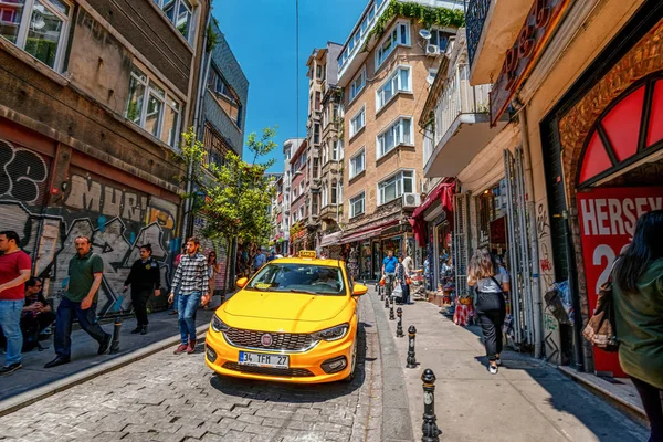 2019 Istambul Visa Färgstark Och Trångt Gata Den Europeiska Sidan — Stockfoto