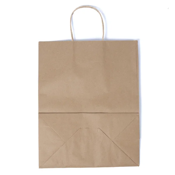 Mock Återvunnet Blank Kraftpapper Shoppingbag För Lunch Eller Mat Eller — Stockfoto