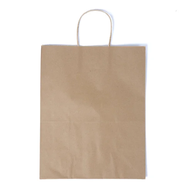 Mock Återvunnet Blank Kraftpapper Shoppingbag För Lunch Eller Mat Eller — Stockfoto