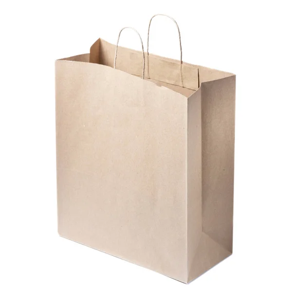 Mock Återvunnet Blank Kraftpapper Shoppingbag För Lunch Eller Mat Eller — Stockfoto