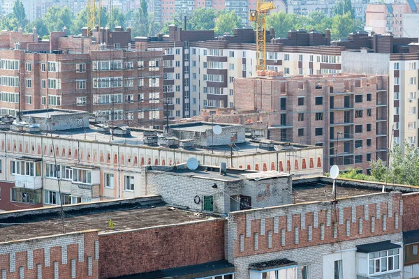 2019 Zhytomyr Oekraïne Mix Van Daken Van Meerdere Verdiepingen Van — Stockfoto