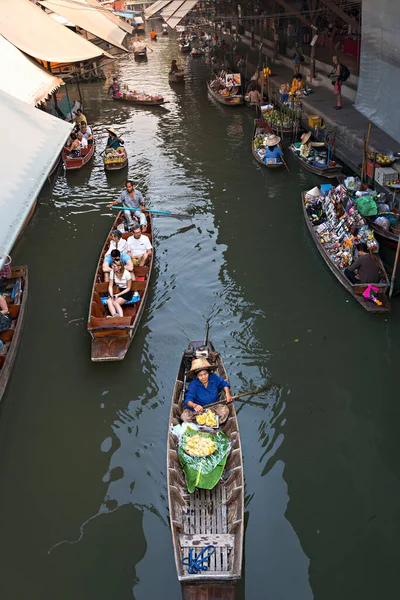2020 Thailand Ratchaburi Famous Damnoen Saduak Floating Market Ratchaburi Local — Stock Photo, Image
