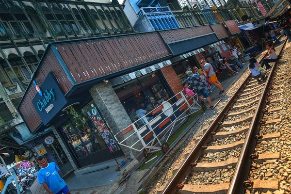 2020 Tailandia Samut Songkhrami Mae Klong Mercado Ferroviario También Llamado —  Fotos de Stock