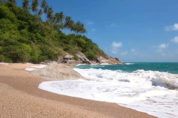 Невероятная Красота Райский Секретный Пляж Хад Нам Ток Лазурным Морем — стоковое фото