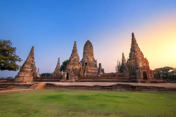 Ayutthaya Thailand Den Stora Pagoden Wat Chai Watthanaram Vid Ayutthaya — Stockfoto