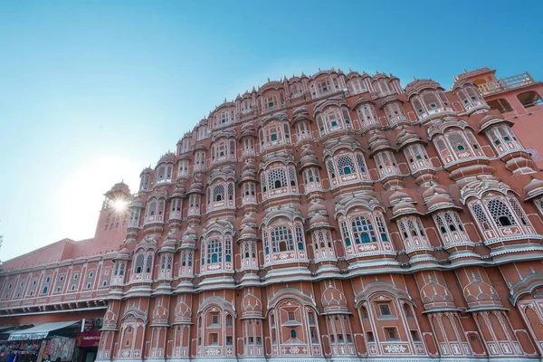 Jaipur Rajasthan Famoso Punto Riferimento Indiano Hawa Mahal Palace Palazzo — Foto Stock