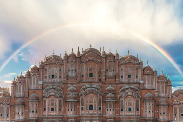Jaipur Rajastão Famoso Palácio Indiano Hawa Mahal Palácio Dos Ventos — Fotografia de Stock