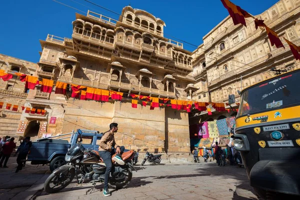 2020 India Jaisalmer Fort Jaisalmer Square Raja Mahal Museo Storico — Foto Stock