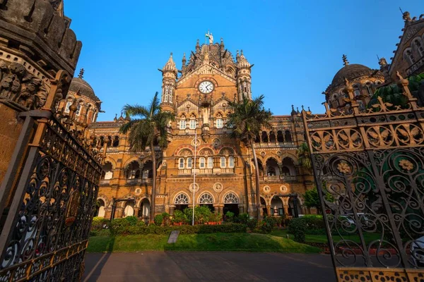 2020 Mumbai India Chhatrapati Shivaji Maharaj Terminus Cstm Conosciuta Anche — Foto Stock
