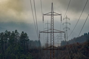 Çok yüksek gerilim (Vvn) Şef ve 30 aralığından toprağa arasında elektrik gerilimi bir işaretidir kv 171 için kv. Teller arasında 300kv için 52kv. Doğada görünümü