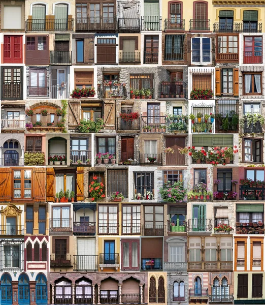 Collage of several windows displayed next to each other vertically