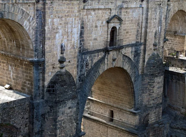 Ponte Romano Quattro Archi Situato Nella Città Ronda Nella Provincia — Foto Stock