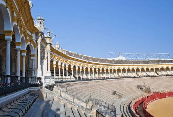 Vista Plaza Toros Maestranza Ciudad Española Sevilla Está Lado Del — Foto de Stock