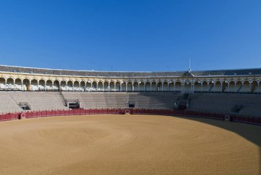 Görünüm Plaza de Toros de la Maestranza İspanyol Seville şehir güneş yan yoktur 