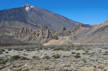 Teide Adası Tenerife İspanya bulunan doğal bir parkta bir volkan gibi ve korumalı 