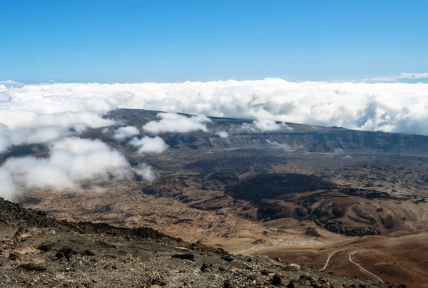Vista Teide Localizado Ilha Tenerife Espanha Vulcão Parque Natural Protegido — Fotografia de Stock