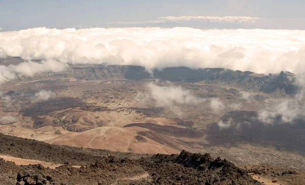 Вид Тейде Расположенный Острове Тенерифе Испании Является Вулканом Природном Парке — стоковое фото