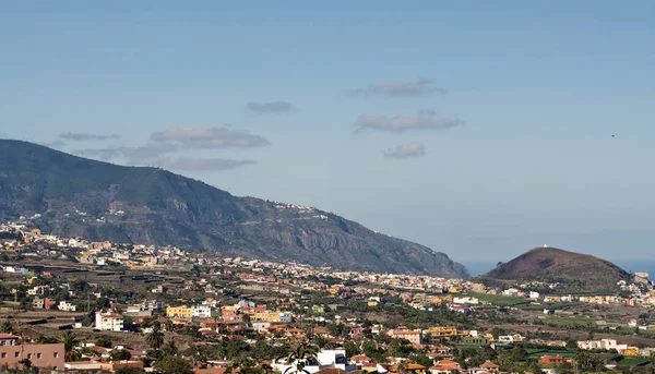 Vista Del Volcán Del Teide Desde Pueblo Puerto Cruz Encuentra — Foto de Stock