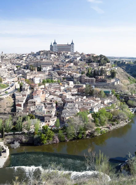 Weergave Van Spaanse Stad Toledo Gezien Vanaf Gotische Kathedraal Van — Stockfoto