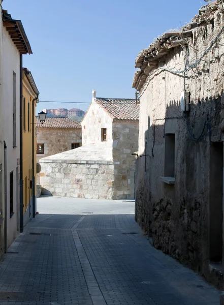 Rue Vieilles Maisons Zamora Arrière Plan Est Une Croix Sur — Photo