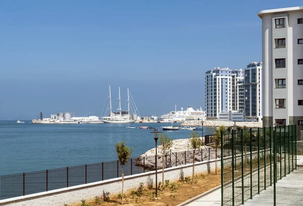 Blick Auf Den Hafen Von Gibraltar Mit Einigen Booten — Stockfoto