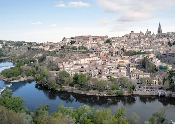 Toledo Omgeven Door Rivier Targus — Stockfoto