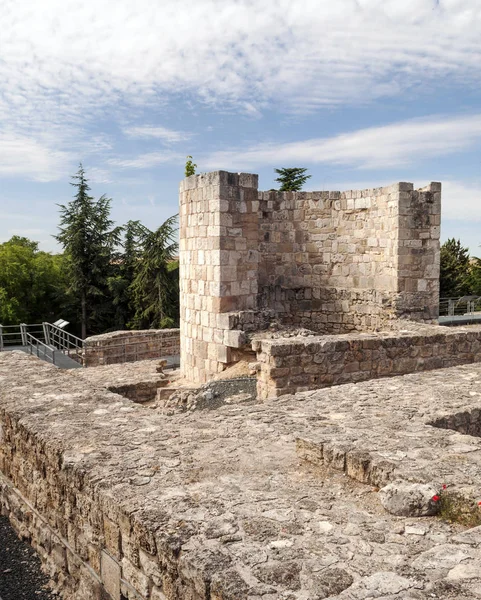 Restos Las Murallas Del Castillo Burgos Encuentra España — Foto de Stock