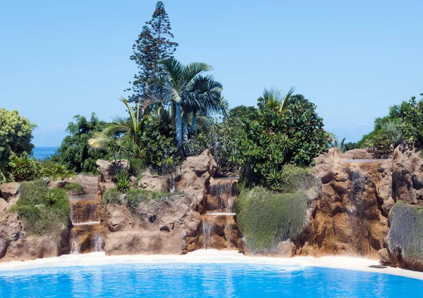 Pools in the water park of Tenerife