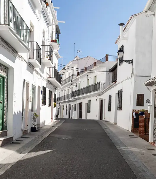 Straße Der Weißen Wände Einem Dorf Andalusien Namens Frigiliana — Stockfoto